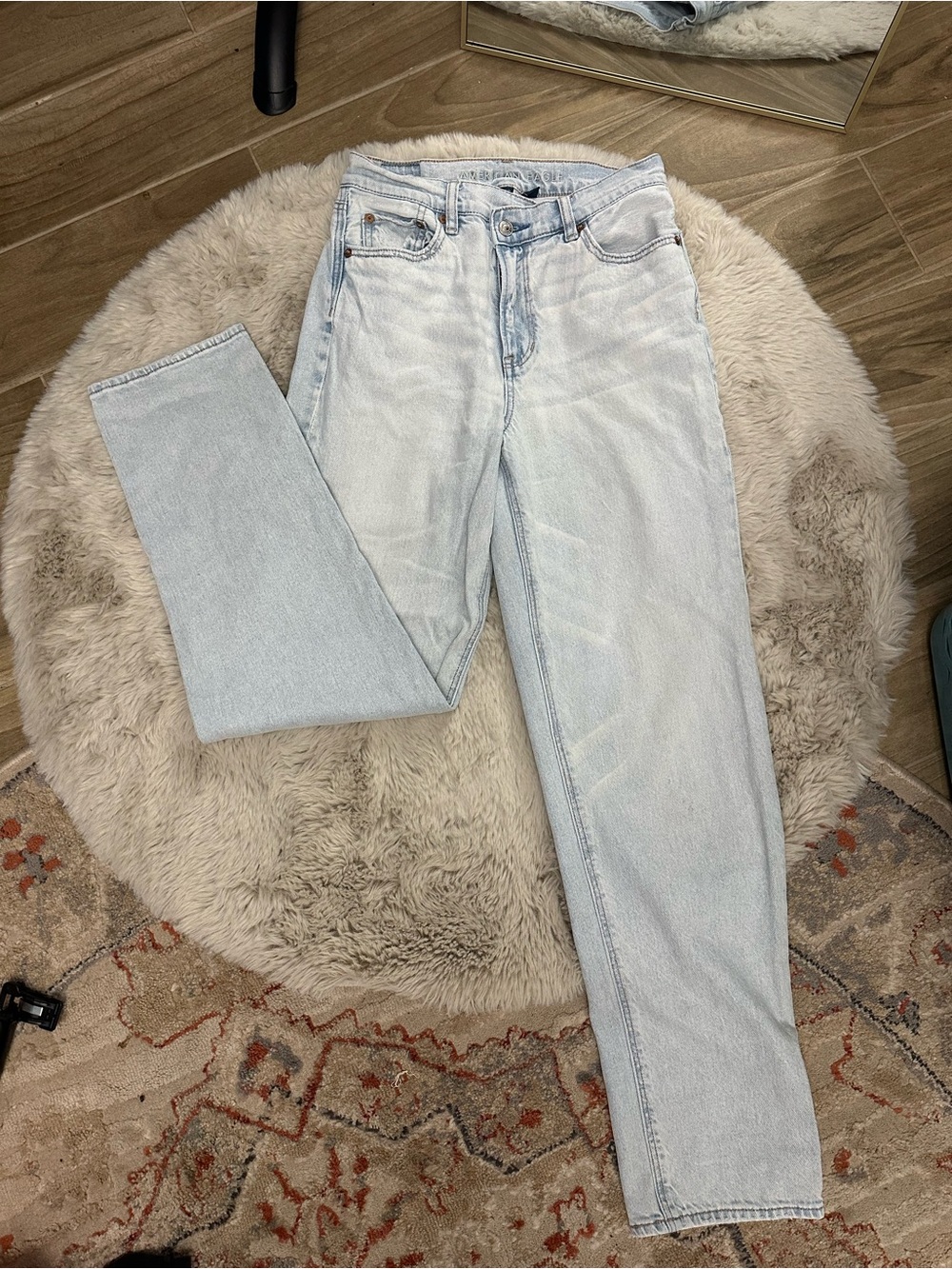 American Eagle Light Blue Strigid Straight Leg Jeans